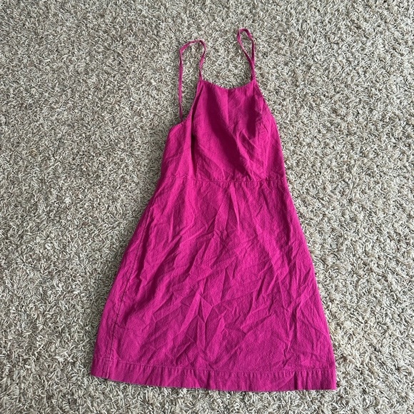 FREE PEOPLE 100% Cotton Tie Back Mini Dress - Picture 3 of 6